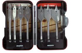 Flat wood drill bit set